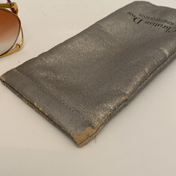 Vintage Dior Butterfly 2056 Gold and Red Frame Oversized Prescription Sunglasses - Picture 12 of 15